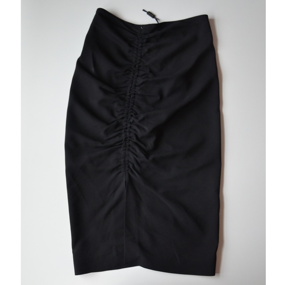 Massimo Dutti Pencil Midi Skirt, black - Picture 5 of 9